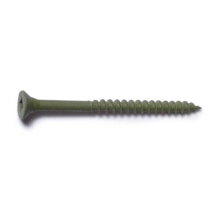 Midwest Fastener Deck Screw, #8 x 2-1/2 in, Steel, Flat Head, Square Drive, 20 PK 30664